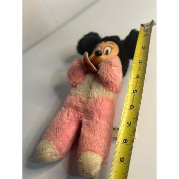VTG 1950s Minnie Mouse Plush Doll Walt Disney Productions 10" Body Rubber Face - Picture 6 of 6